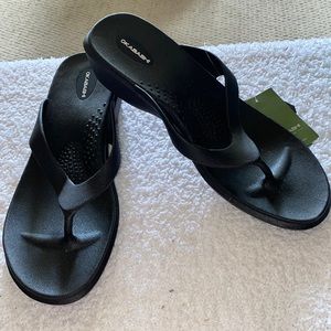 New Okabashi Black Flip Flops Sz XL / 11-12